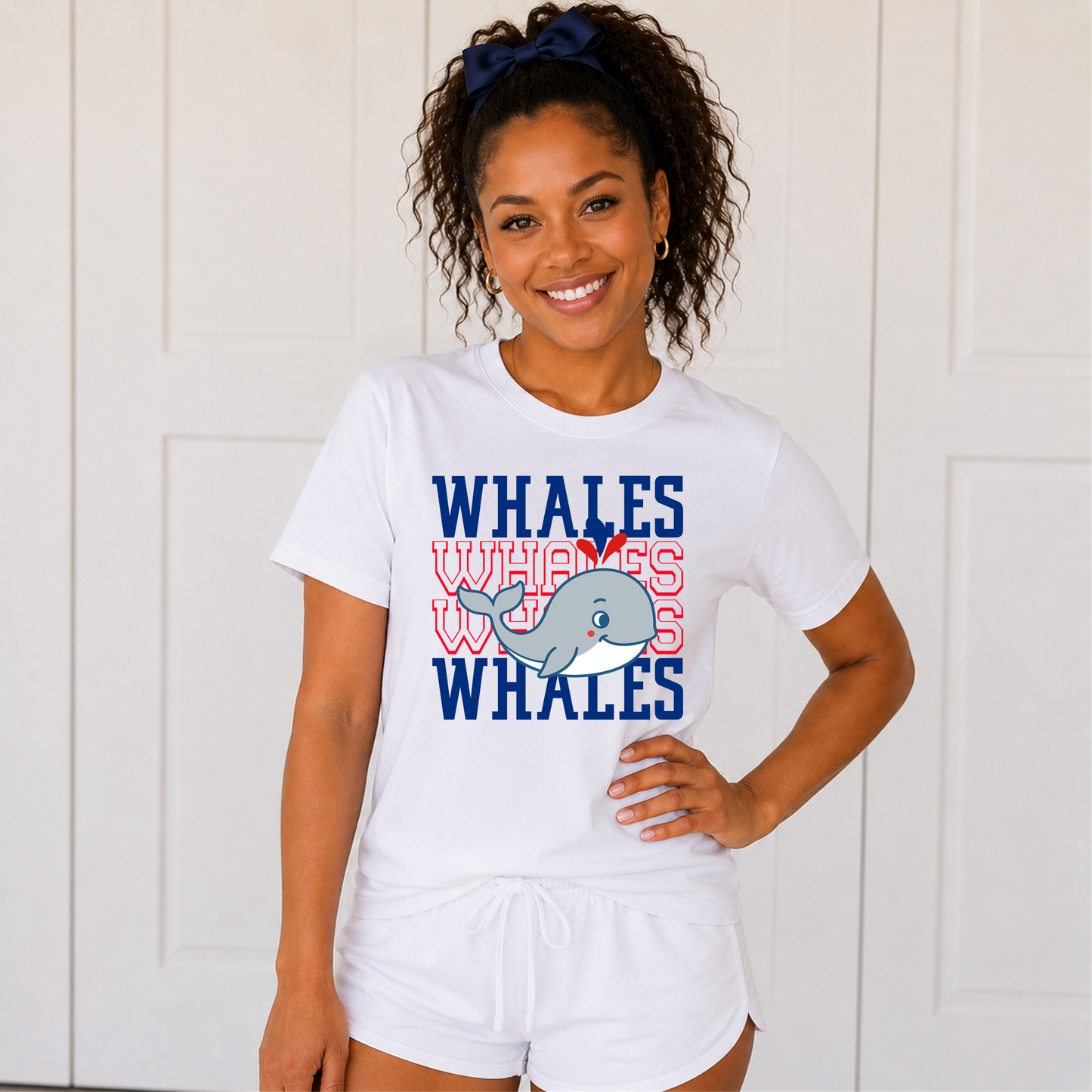 Stacked Whales Mandeville Elementary T-shirt