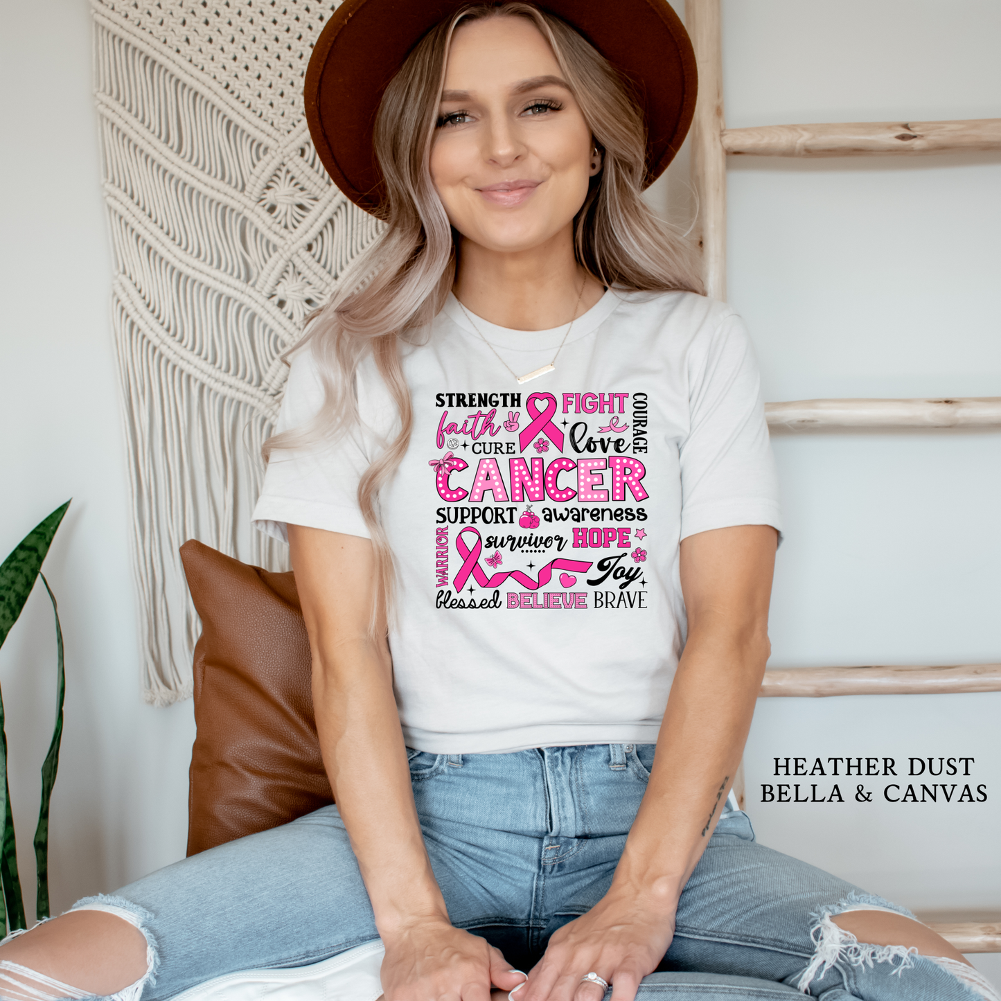 Typography | Pink Ribbon | Breast Cancer Awareness | Pink Out | Breast Cancer Survivor