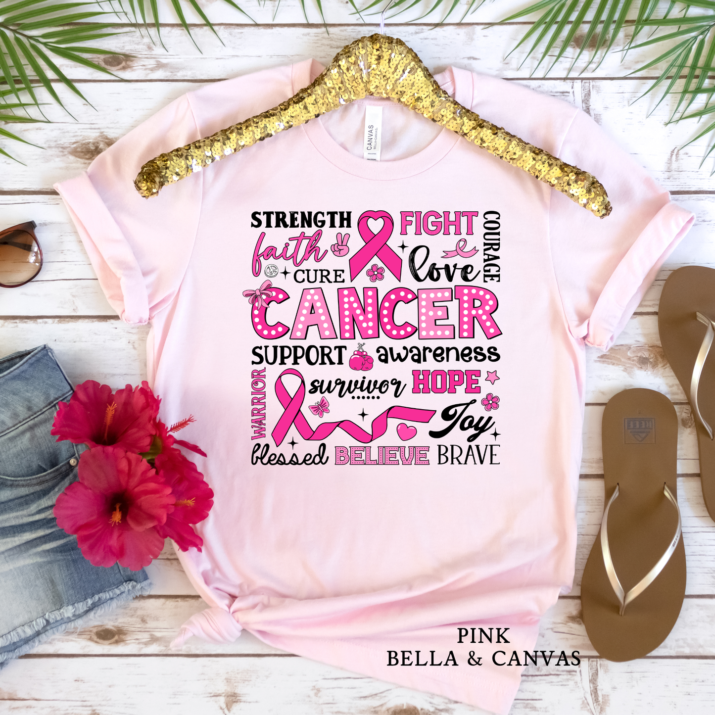 Typography | Pink Ribbon | Breast Cancer Awareness | Pink Out | Breast Cancer Survivor