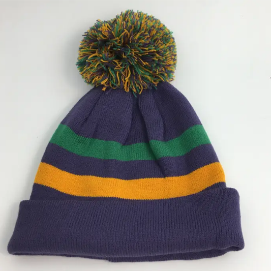 Stripped Beanie | Mardi Gras | Unisex | Carnival Season