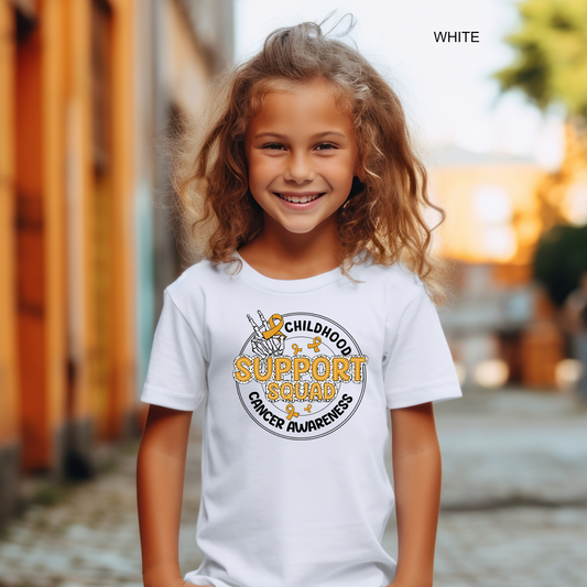 Support Squad Childhood Cancer Awareness Youth Tee