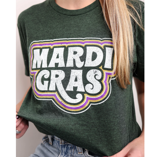 Sweet Baton Rouge Groovy Mardi Gras T-Shirt