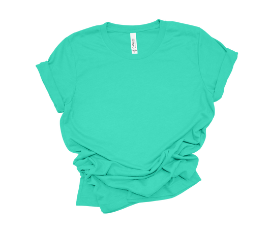 Teal Solid Color Bella & Canvas Tees | ADULT | 3001