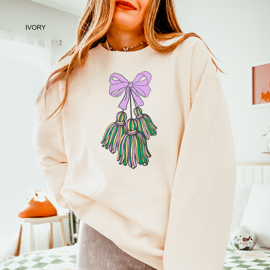 Marching Tassels & Coquette Bow | Mardi Gras | Sweatshirt