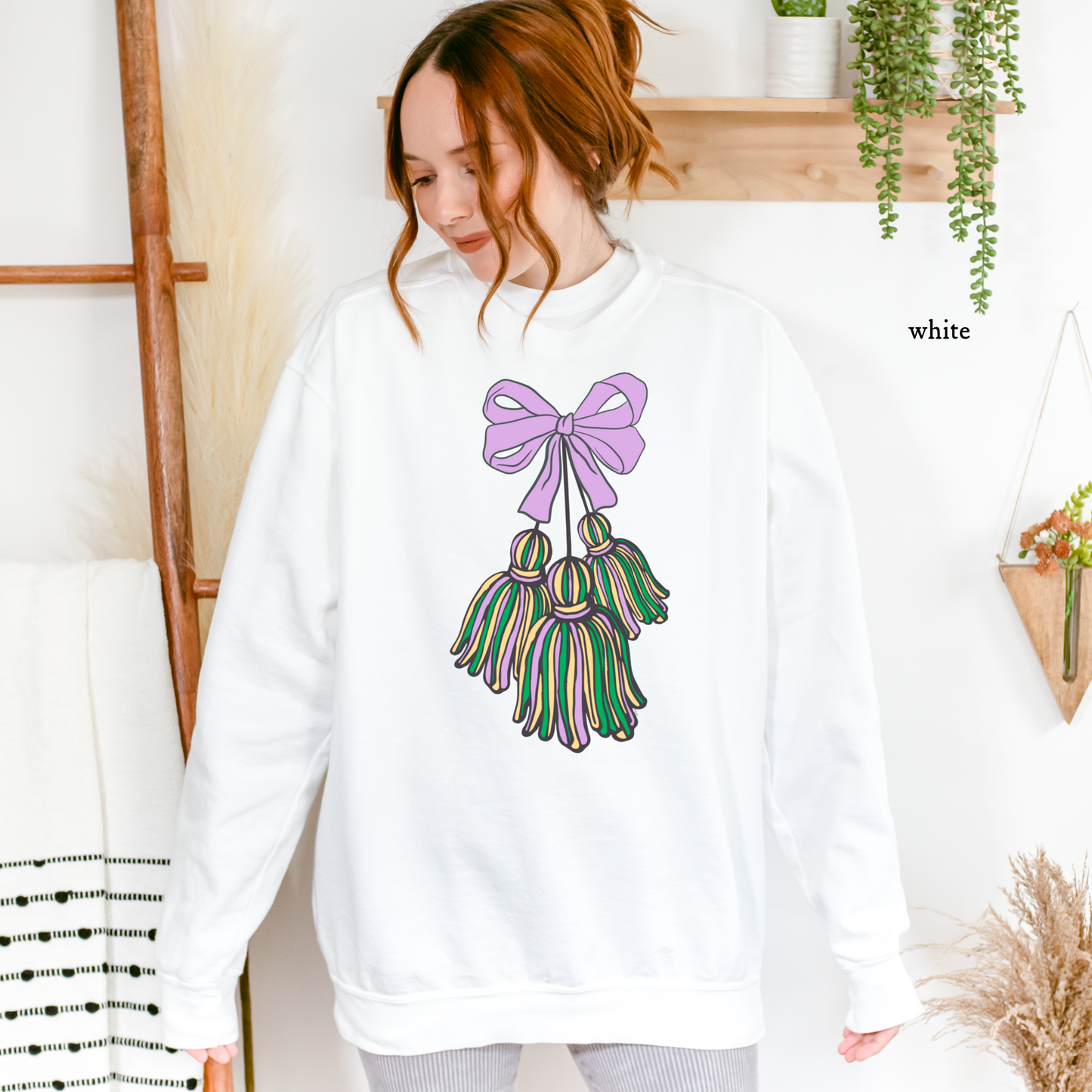 Marching Tassels & Coquette Bow | Mardi Gras | Sweatshirt