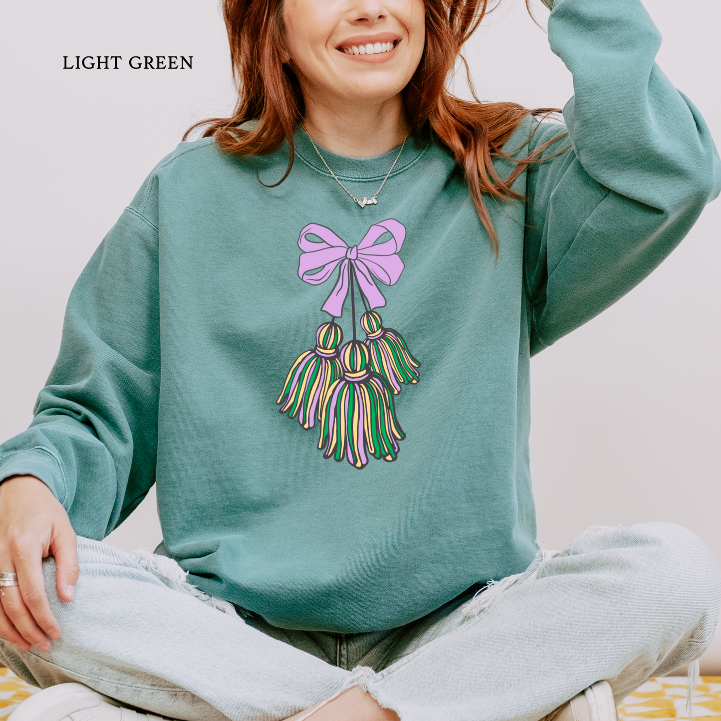 Marching Tassels & Coquette Bow | Mardi Gras | Sweatshirt