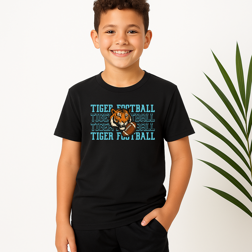 MYB Tigers Football Black T-shirt