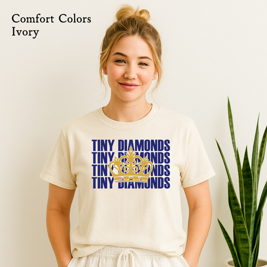 Crown Athletics – Tiny Diamonds Cheer Shirt with Crown