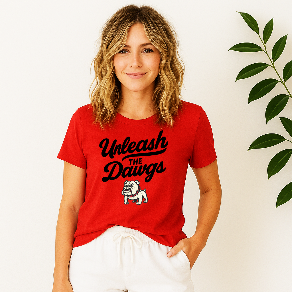 Fontainebleau High Bulldogs spirit wear shirt in red