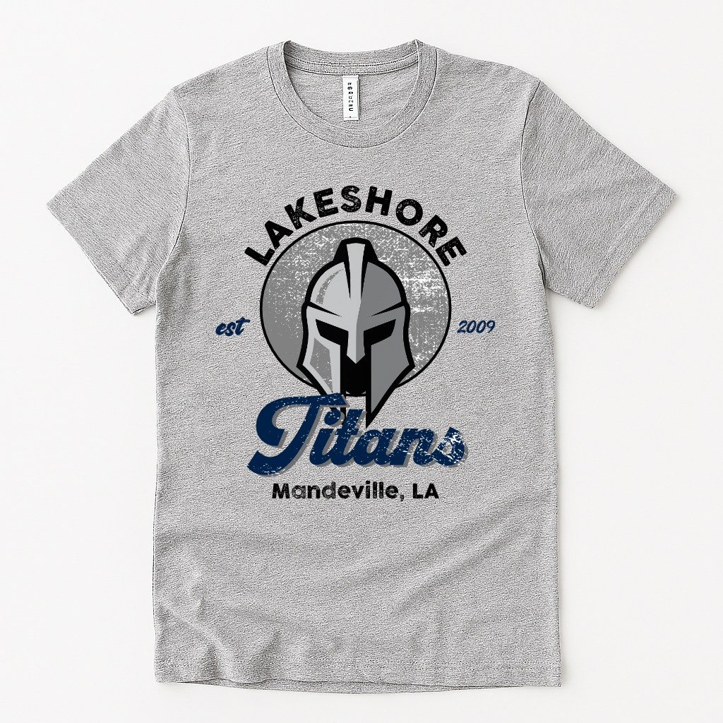Comfortable unisex spirit wear tee with Titans helmet artwork

