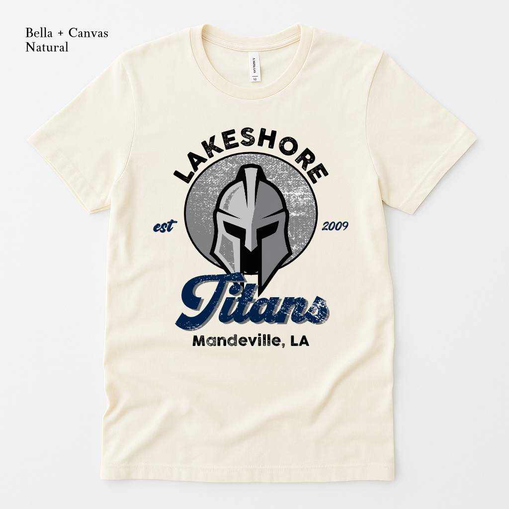 Game day t-shirt for Lakeshore High with distressed mascot graphic