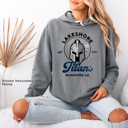 Lakeshore High Titans Est 2009 hoodie with gladiator helmet