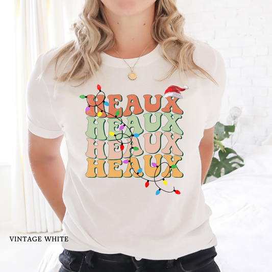 Heaux Heaux Heaux Cajun Christmas Tee | Kids & Adults