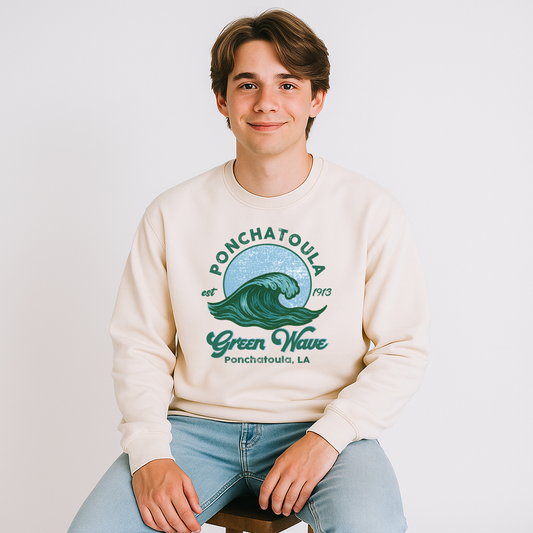 Ponchatoula Green Wave vintage est 1913 sweatshirt 