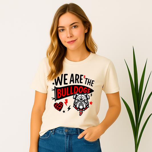 Black and Red We are the Bulldogs Fontainebleau High Spirit Shirt
