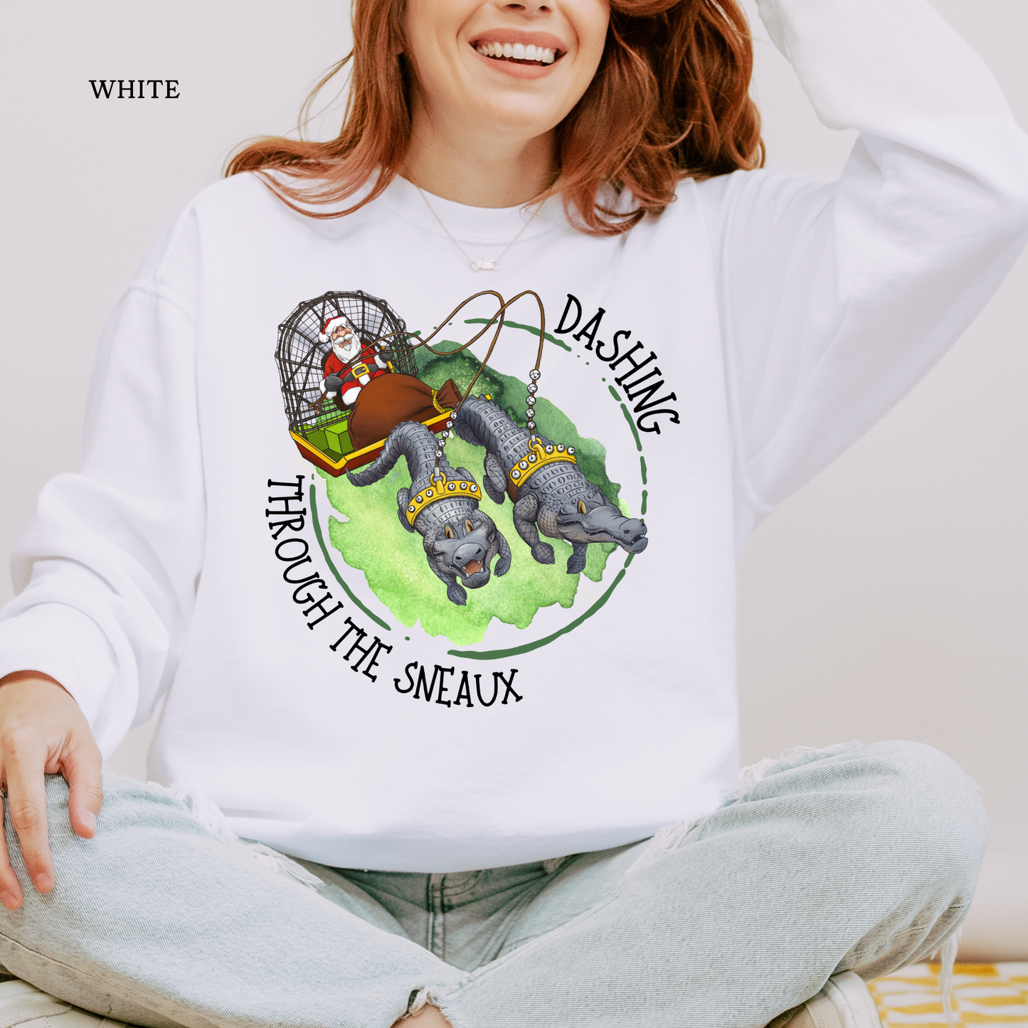 Dashing Through the Sneaux | Christmas Comfort Color Sweatshirts