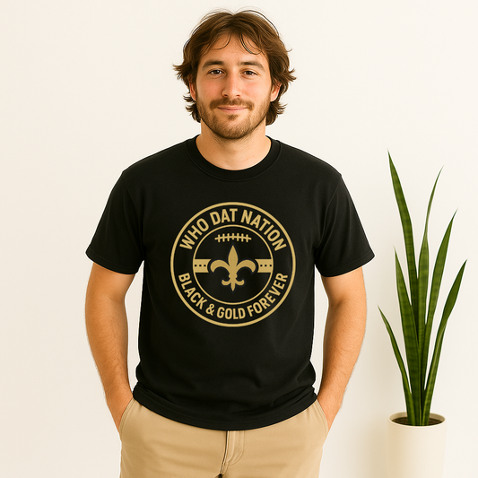 Who Dat Nation Black & Gold Forever T-Shirt
