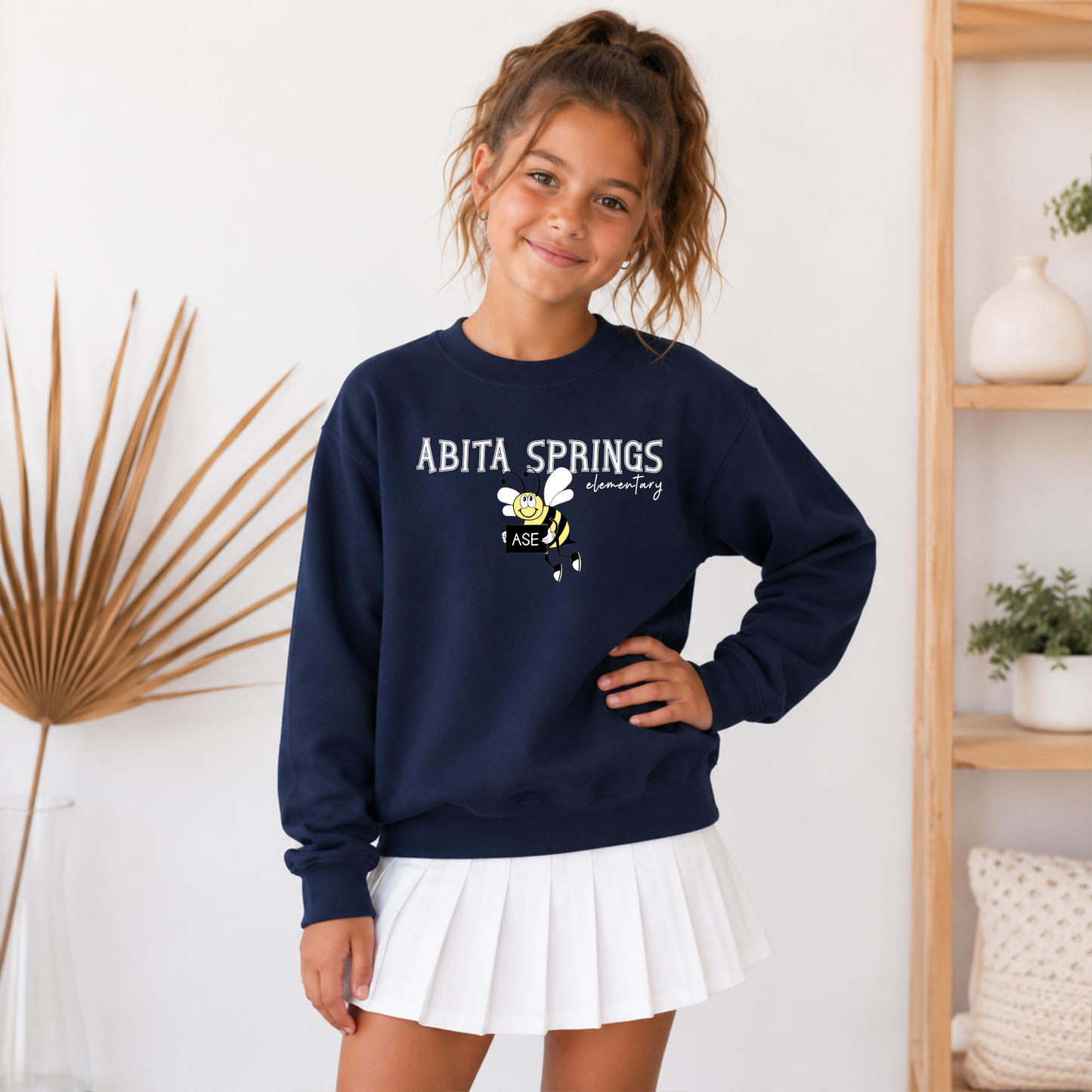 Abita Elementary Bee Mascot Youth Sweatshirt