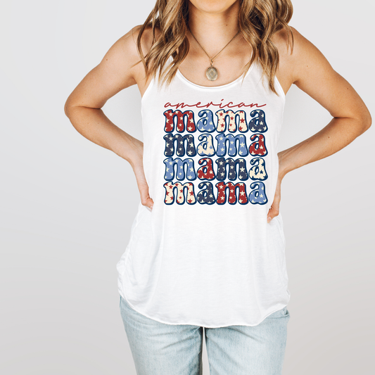 American Mama | 4th of July | Patriotic | Racerback Tank