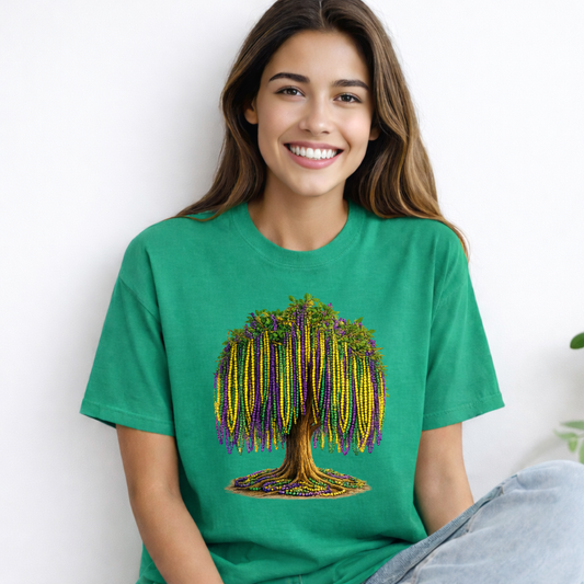 Mardi Gras Beaded Tree T-shirt