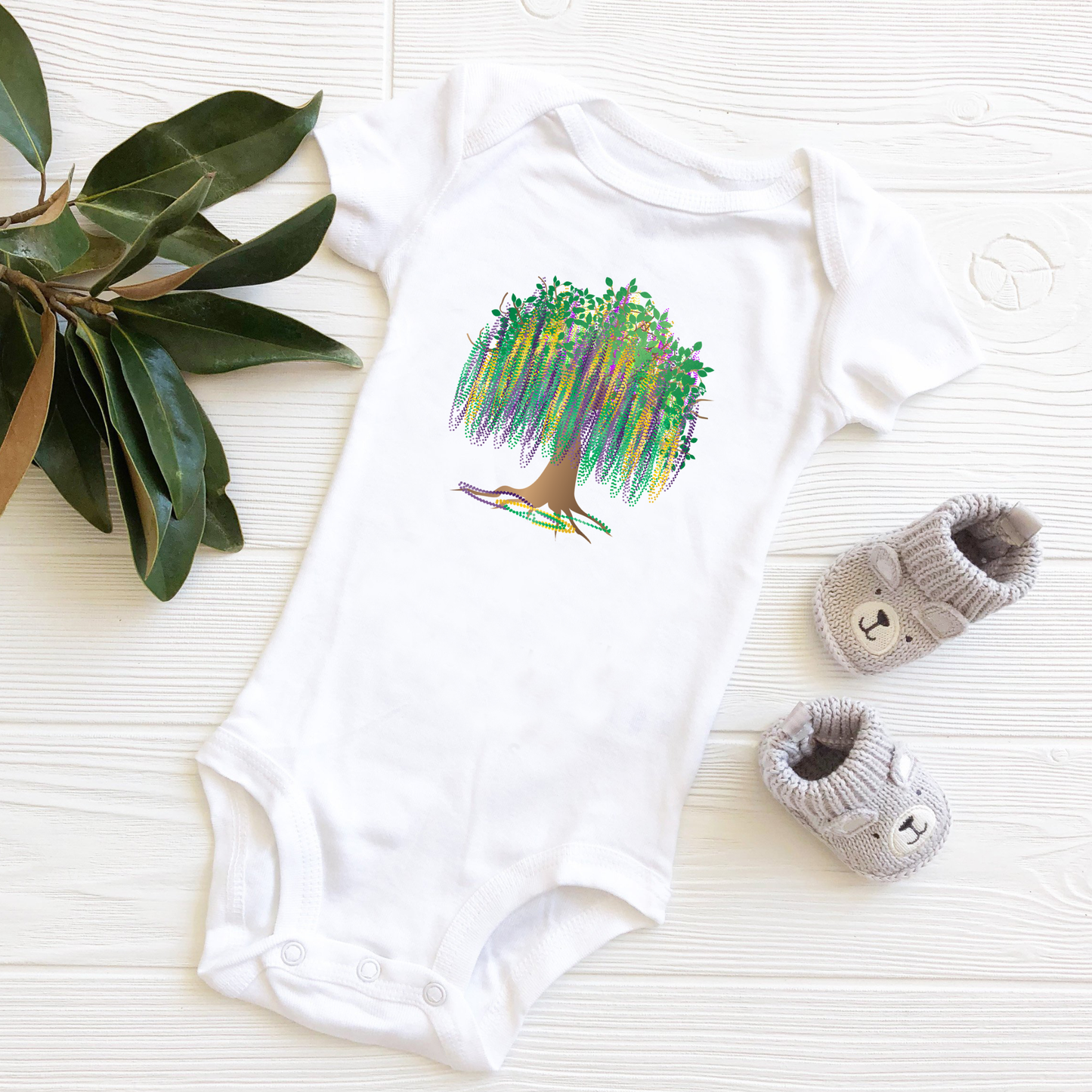 Beaded Tree | Mardi Gras | Infant Bodysuit