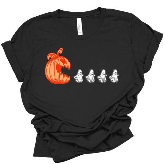 Pumpkin Pac Man - Halloween Graphic Tee