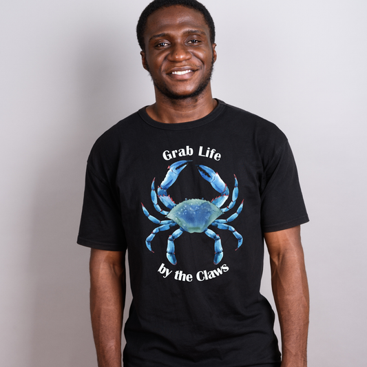 Grab Life by the Claws - Blue Crab T-shirt