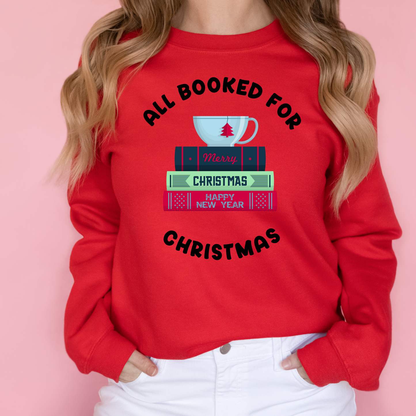 All Booked for Christmas | Christmas Independent Trading Comp. Sweatshirts