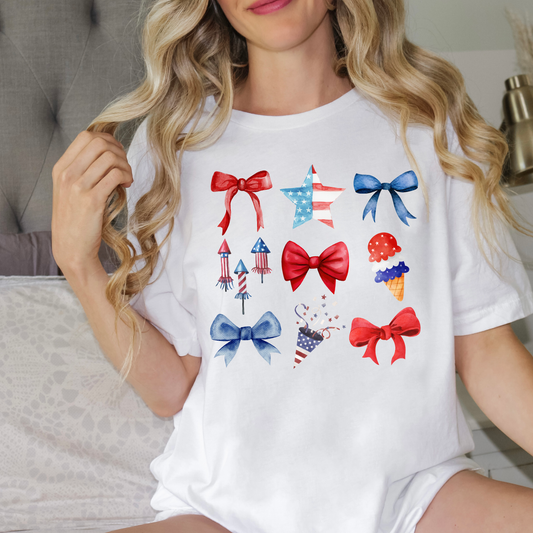 Coquette Bow Patriotic | 4th of July | USA