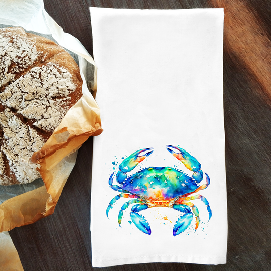 Watercolored Crab | Dishtowel | Home Goods