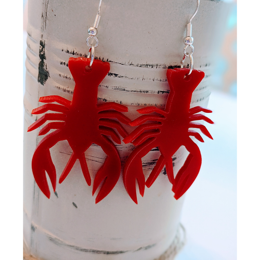Crawfish Acrylic Dangle Earrings | Crawfish Season
