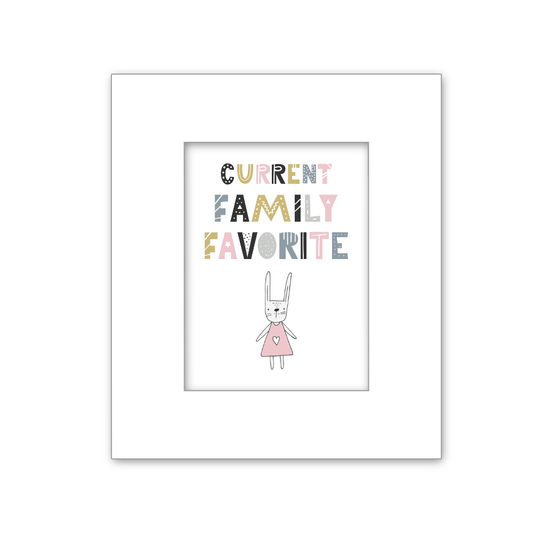 Current Family Favorite | Female Bunny |  Printed Art 8 * 10