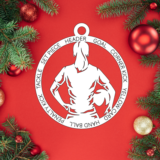 Custom Female Soccer | Christmas Ornaments