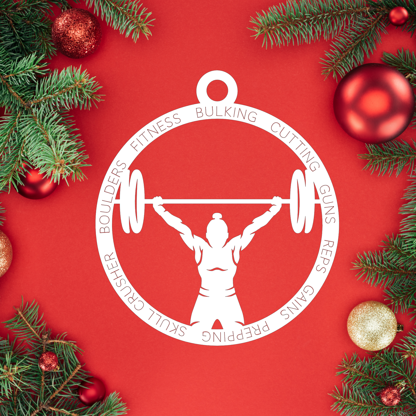 Female Weightlifting | Christmas Ornaments