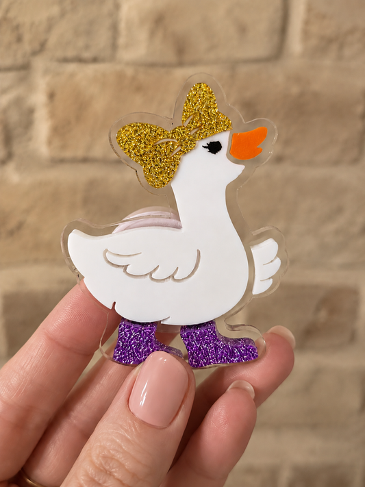Greta Goose Retractable Badge Reel with Belt Clip - CUSTOMIZABLE