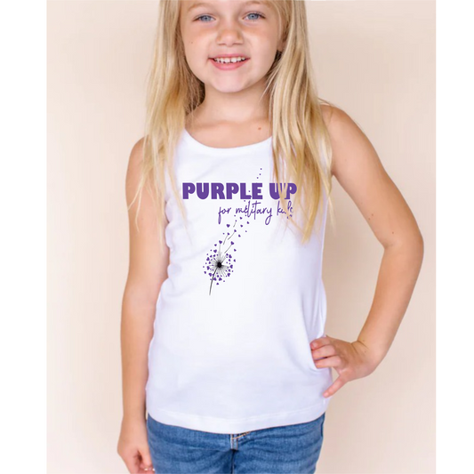 Dandelions | Military Child | Purple Up | Month of the Military Child | Tank Top | Girls | MOTMC