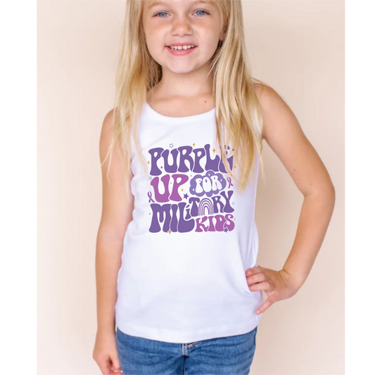 Purple Up for Military Kids | Military Child | Purple Up | Month of the Military Child | Tank Top | Girls | MOTMC