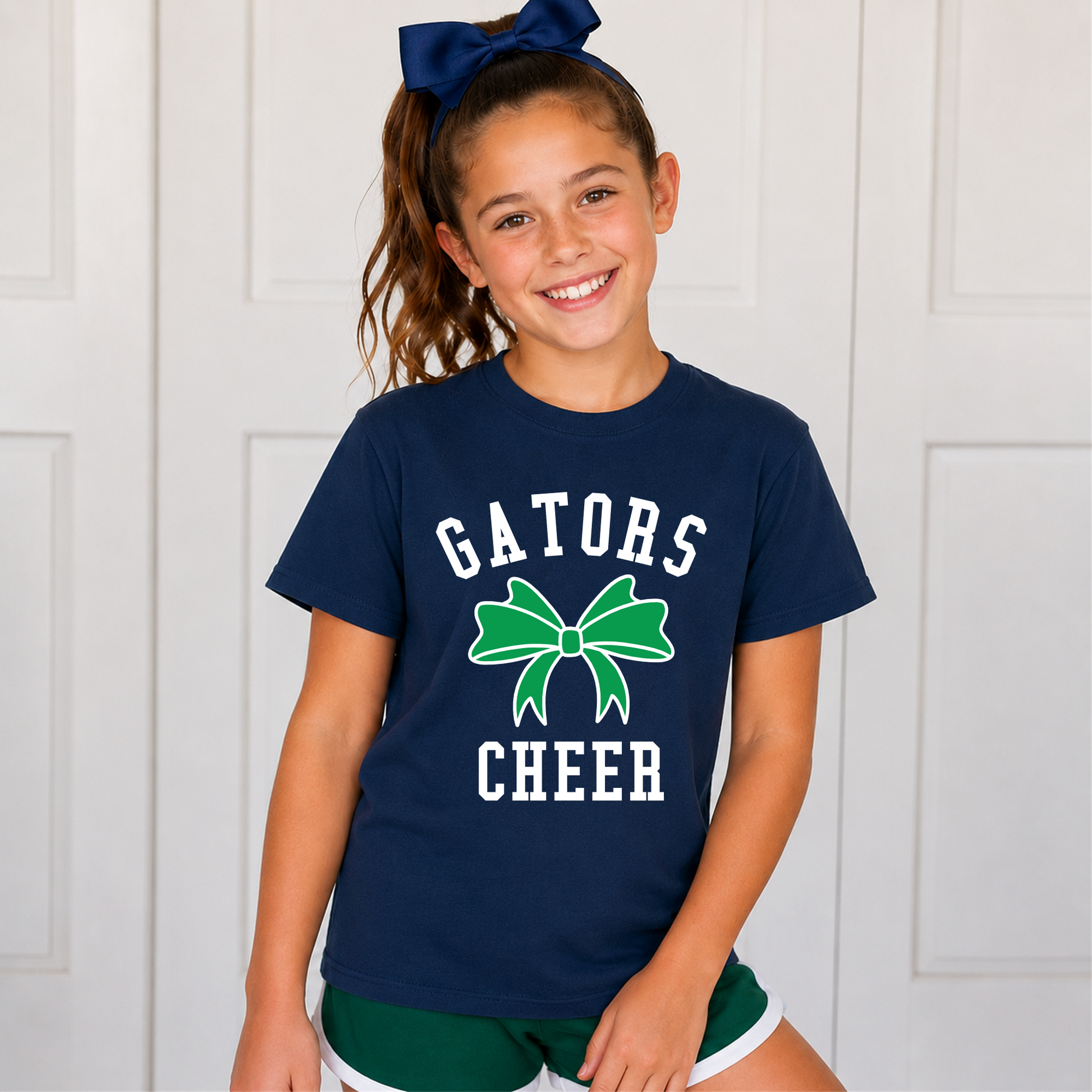 Madisonville Gators coquette cheer bow T-shirt