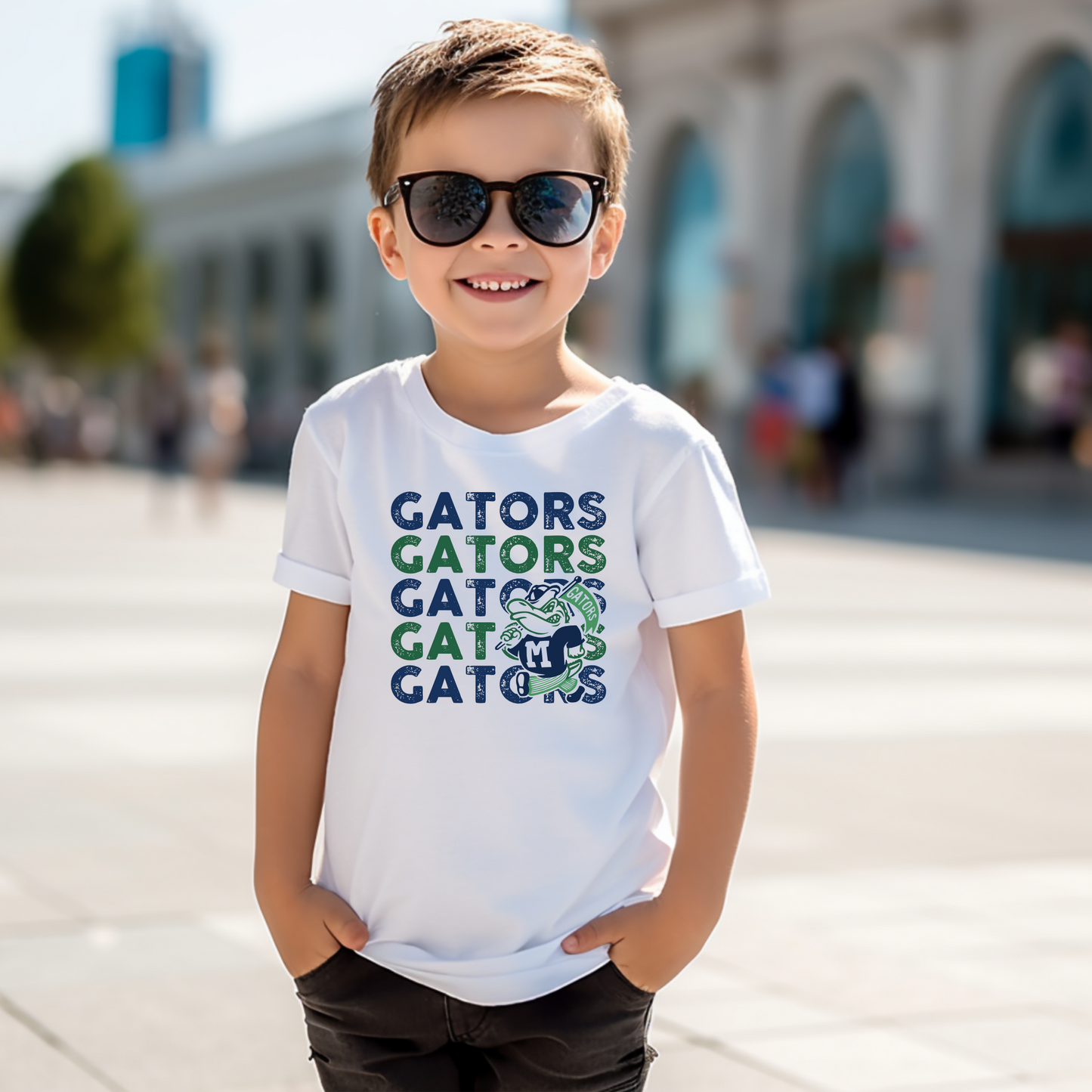 MYB Gators with MALE Gator Flag Mascot | Madisonville Youth Boosters | Toddler & Youth