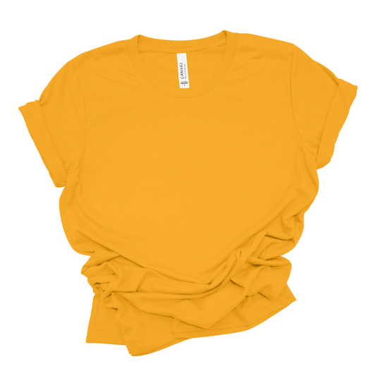 Gold Solid Color Bella & Canvas Tees | ADULT | 3001