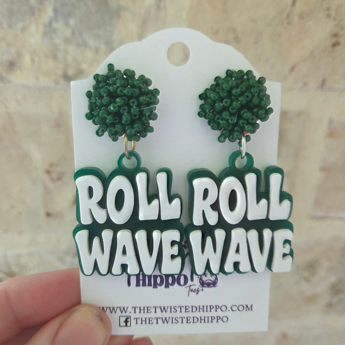 Ponchatoula High Roll Wave Acrylic Dangle Earrings