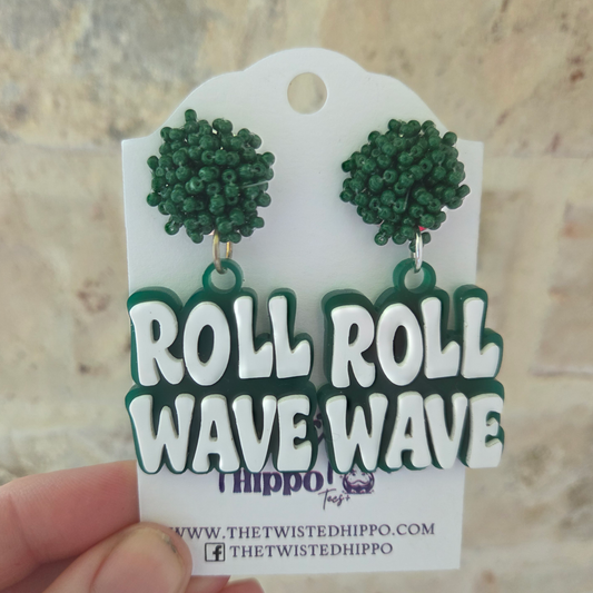 Ponchatoula High Roll Wave Acrylic Dangle Earrings