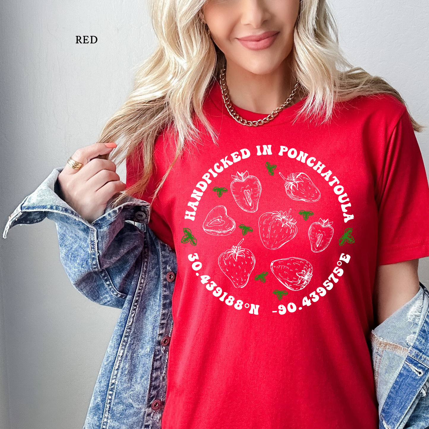 Handpicked in Ponchatoula - Strawberry Festival T-shirt | Baby - Adult