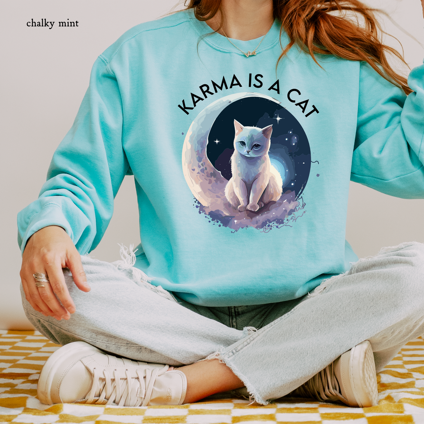 Karma is a Cat - Comfort Color Sweatshirts