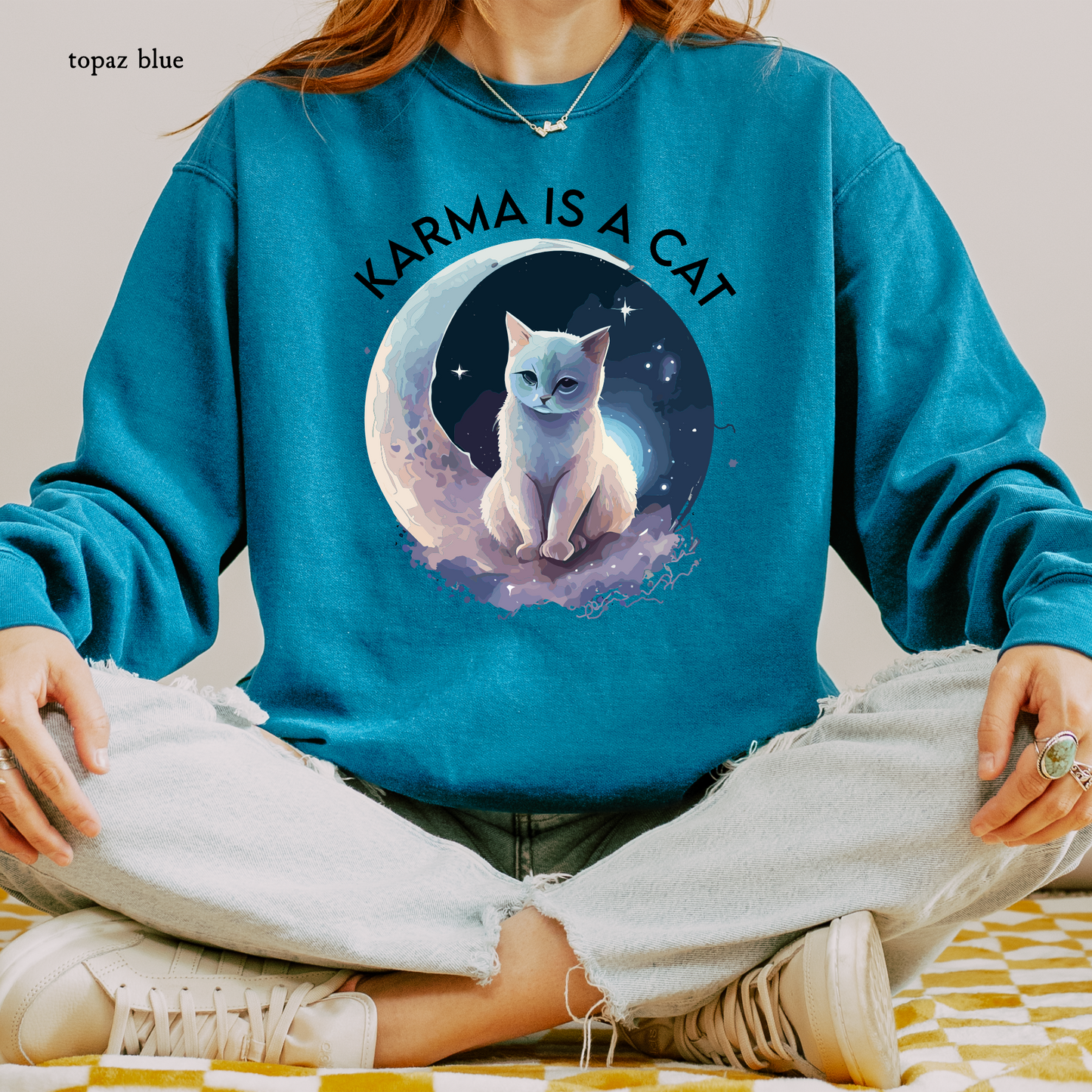 Karma is a Cat - Taylor Swift - Comfort Color Sweatshirts