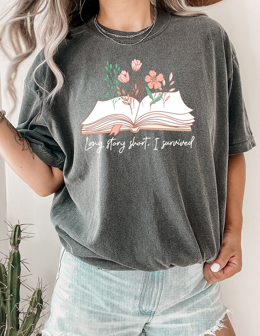 Long Story Short, I Survived -The Eras Tour - Taylor Swift - Adult & Youth Comfort Colors Concert Tee