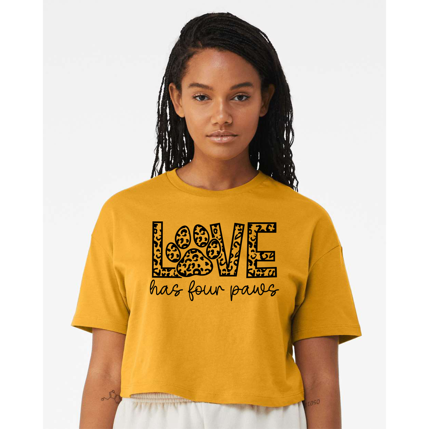 CROP TOP -  Love Has Four Paws Tee