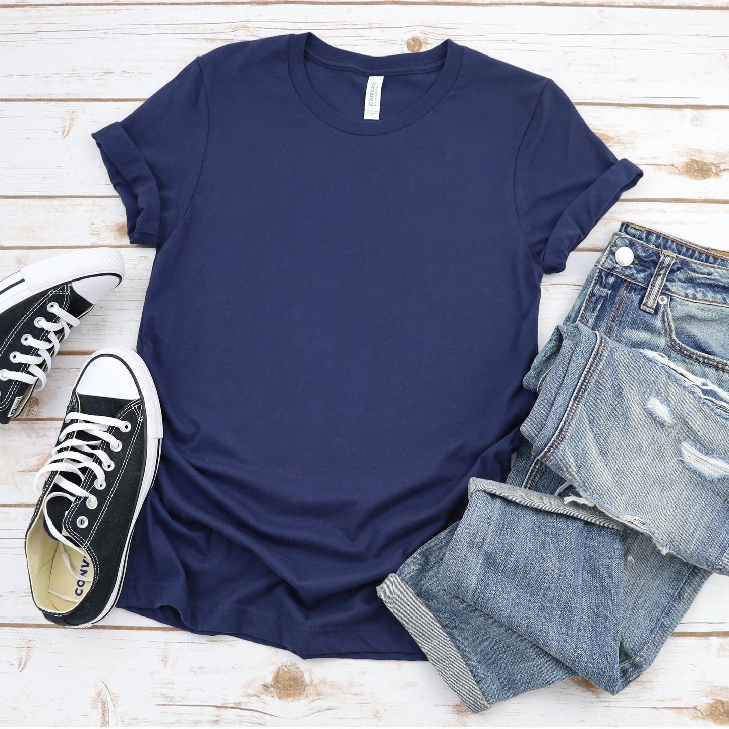 Navy Solid Color Bella & Canvas Tees | ADULT | 3001