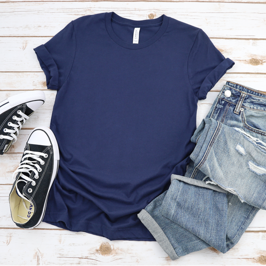 Navy Solid Color Bella & Canvas Tees | ADULT | 3001