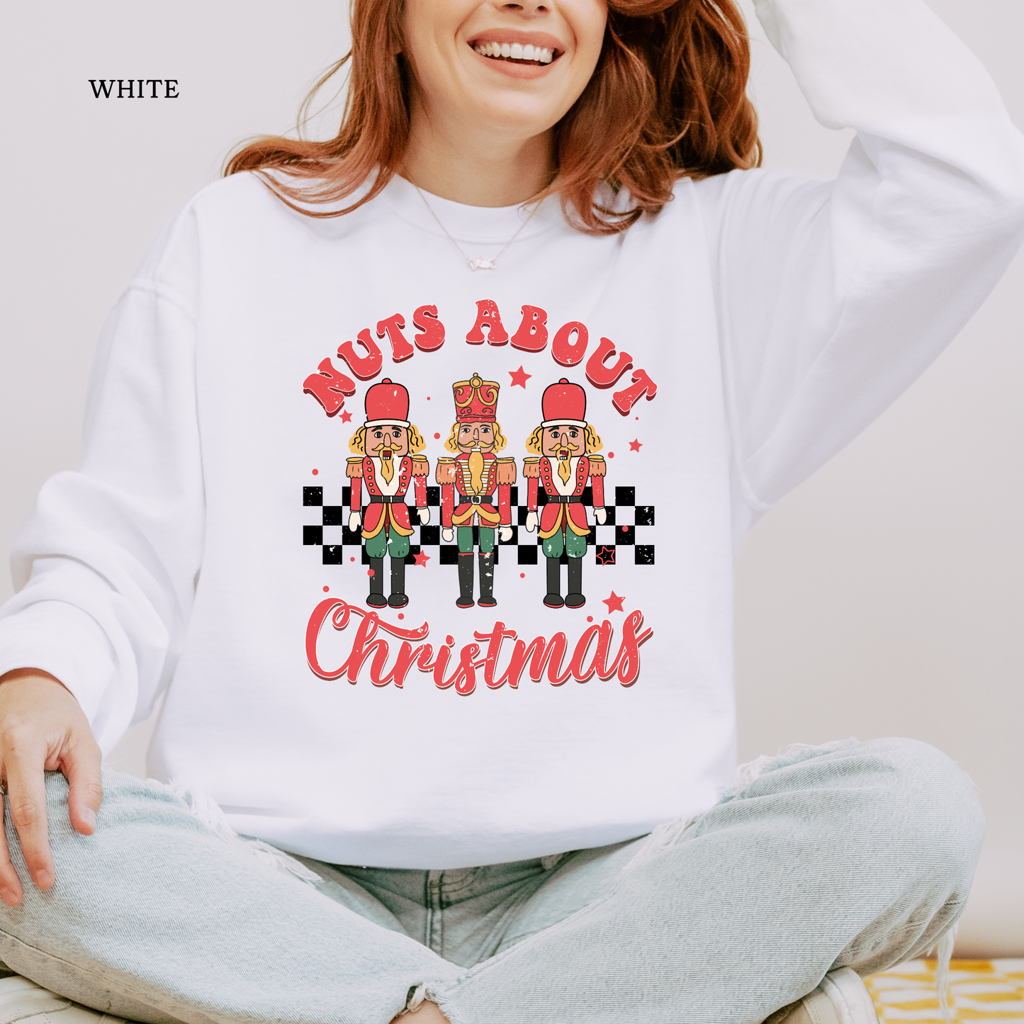 Nuts About Christmas (Distressed) | Christmas Comfort Color Sweatshirts